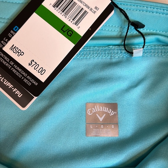 NWT Callaway Golf Skort. Aqua Blue. Size L. - Picture 3 of 4